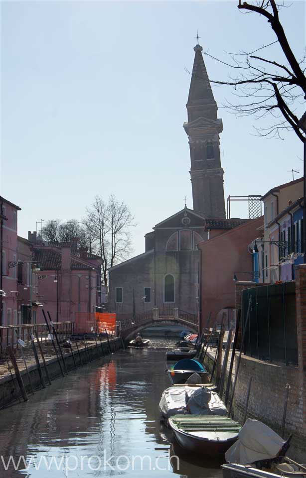 Lagune von Venedig, Burano. Lagoon of Venice. Venezia. Лагуна Венеции, Бурано