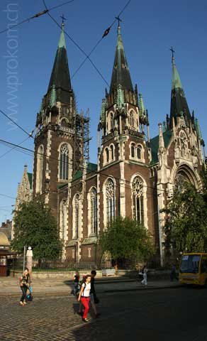 Die neugotische griechisch-katholische Olga-und-Elisabeth-Kirche in Lwiw – Церква святих Ольги і Єлизавети